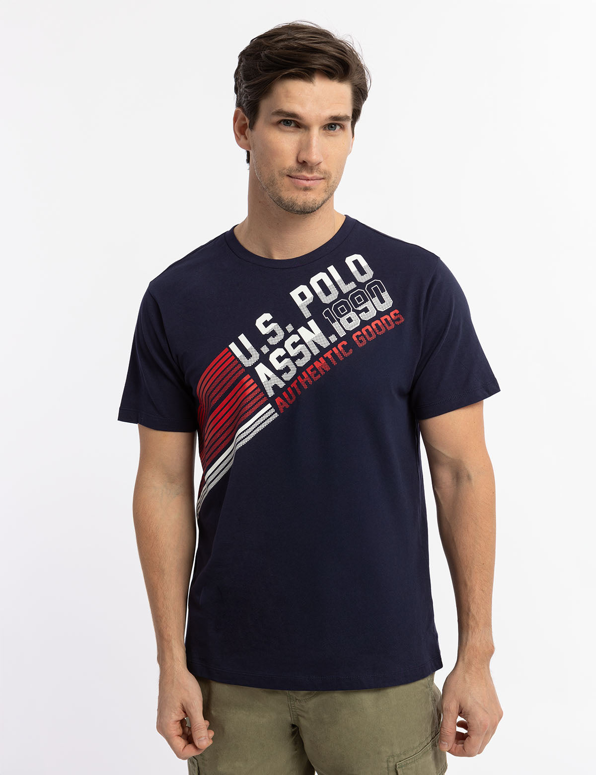 DIAGONAL STRIPE GRAPHIC JERSEY T-SHIRT image 1
