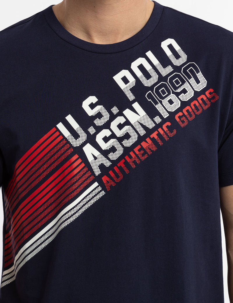 DIAGONAL STRIPE GRAPHIC JERSEY T-SHIRT image 3