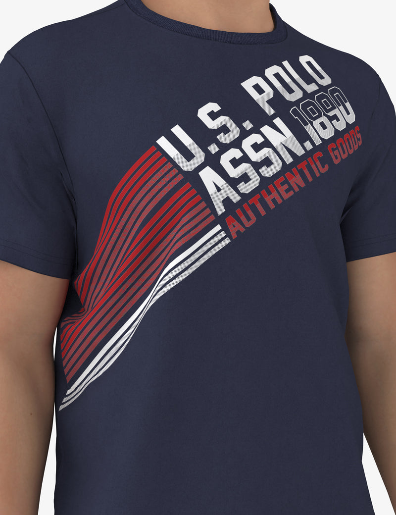 DIAGONAL STRIPE GRAPHIC JERSEY T-SHIRT image 6
