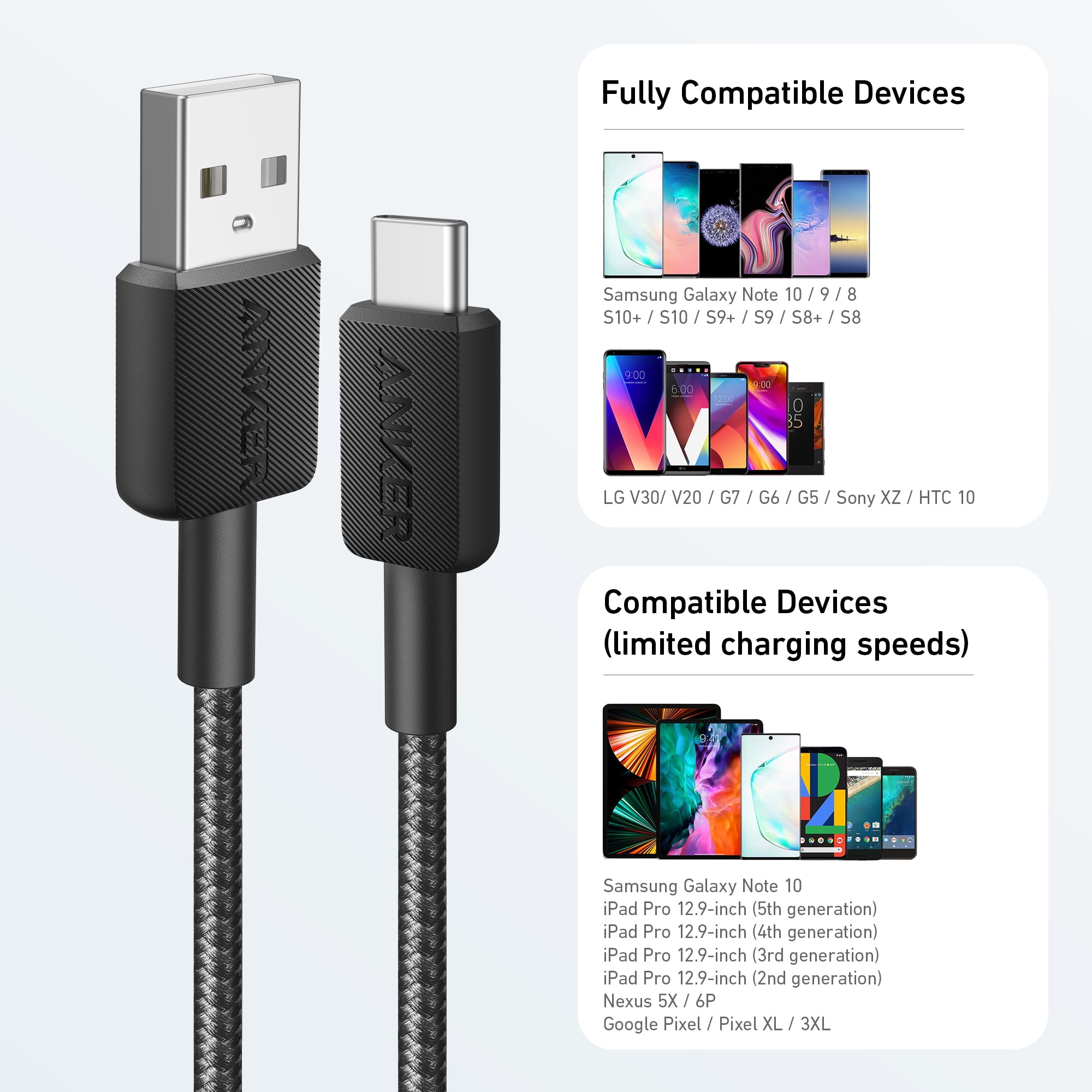 Anker 322 USB-A to USB-C Cable - 6ft, Nylon image 5