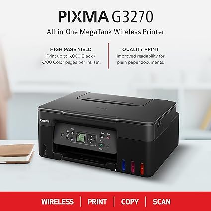 Canon MegaTank G3270 All-in-One Wireless Inkjet Printer. for Home Use, Print, Scan and Copy image 3
