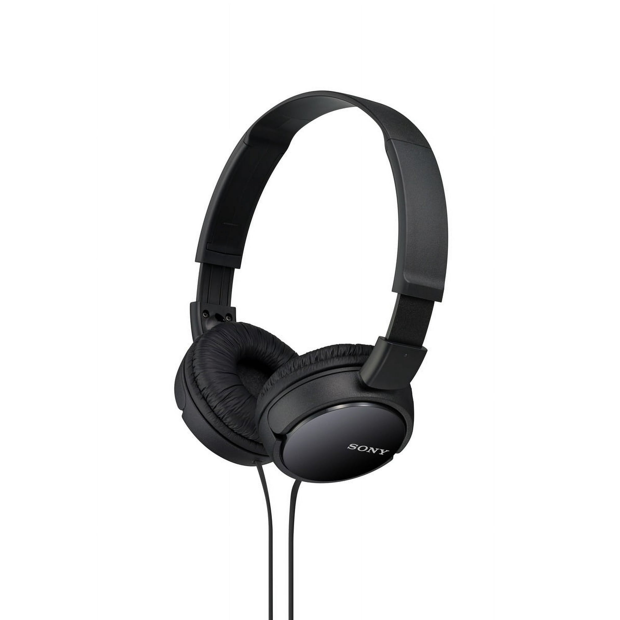 Sony MDR-ZX110 Wired On-Ear Headphones, Black image 1