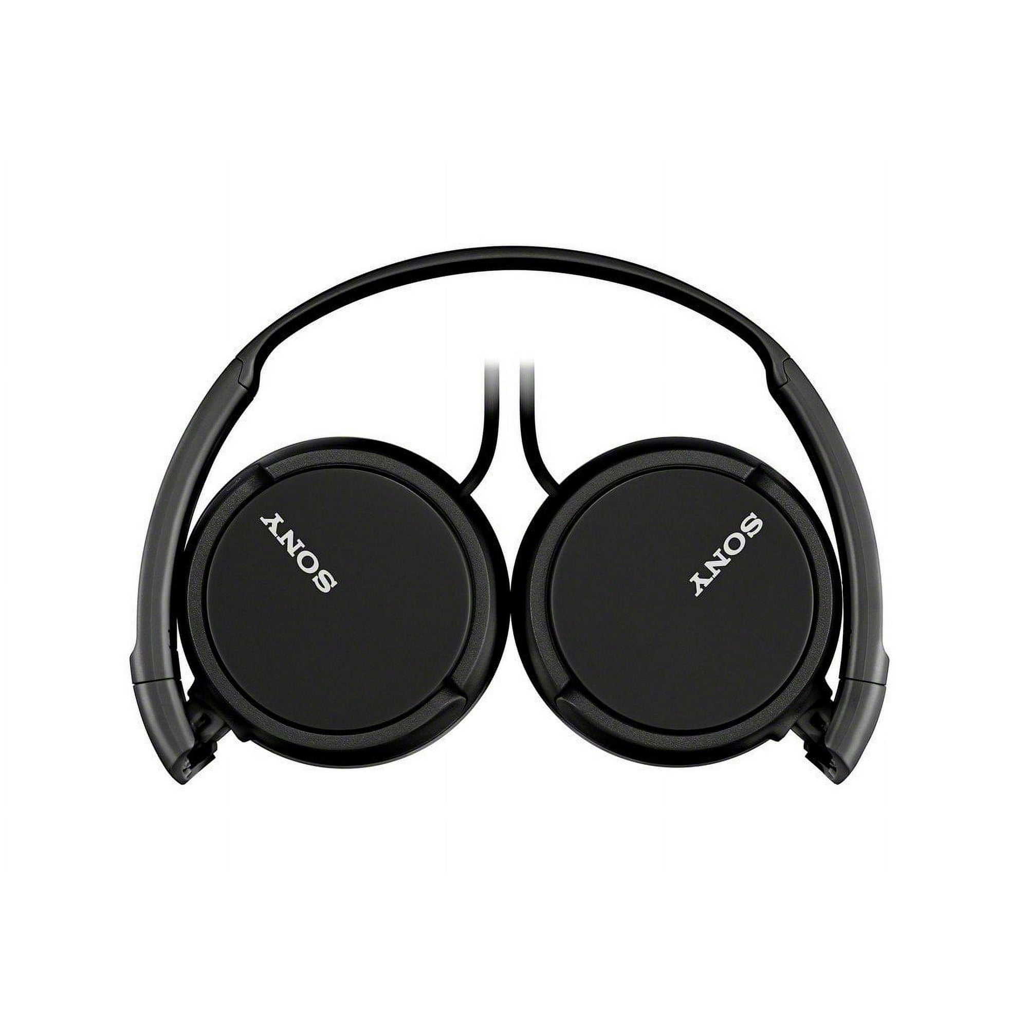 Sony MDR-ZX110 Wired On-Ear Headphones, Black image 2