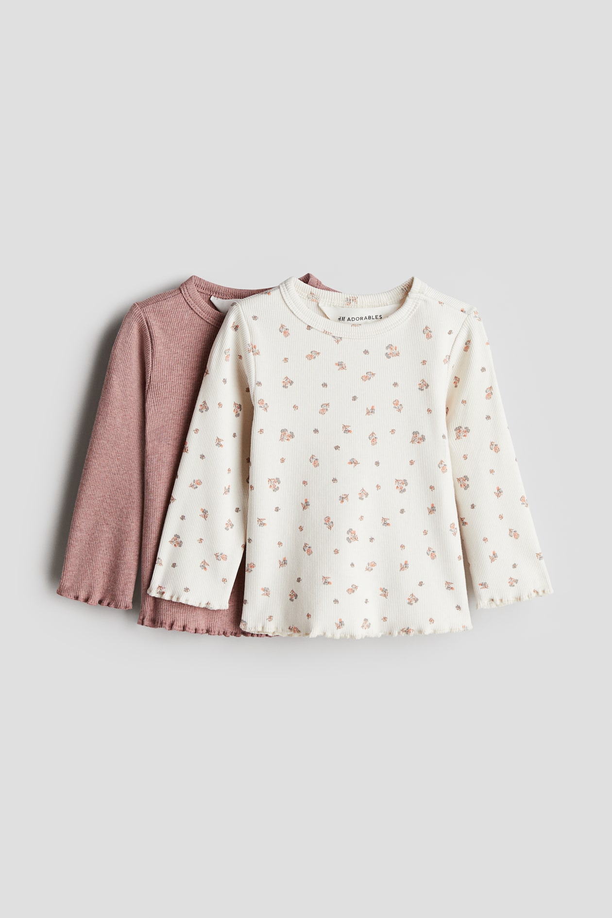 2-pack Ribbed Cotton Tops image 1