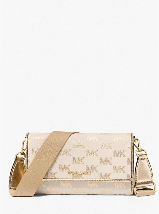 Jet Set Large Metallic Logo Jacquard Crossbody Bag image 1