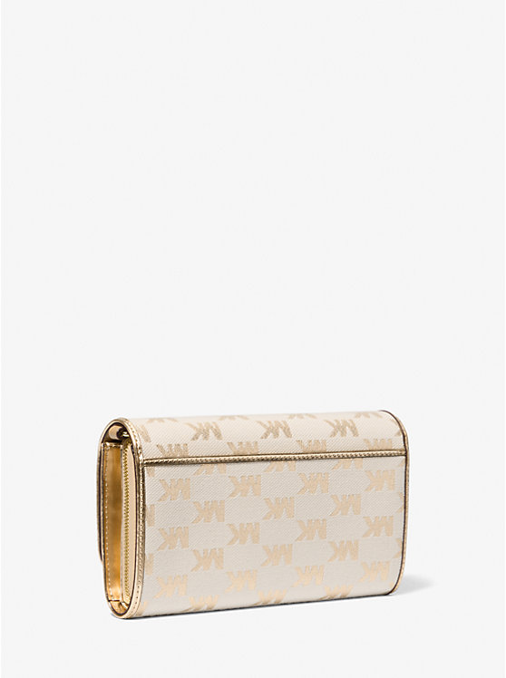 Jet Set Large Metallic Logo Jacquard Crossbody Bag image 3