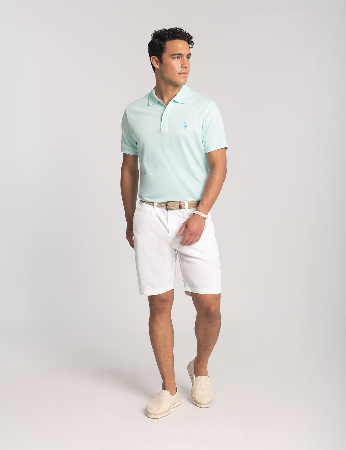 STRETCH TWILL SHORTS WITH COMFORT BAND image 2
