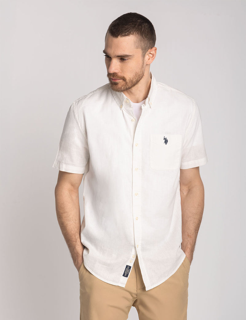 SHORT SLEEVE SOFT LINEN BLEND SHIRT image 2