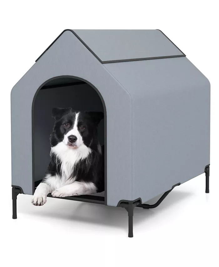 Middle Outdoor Elevated Pet House with Ventilated Windows Shipped and sold by Kuyotq image 1