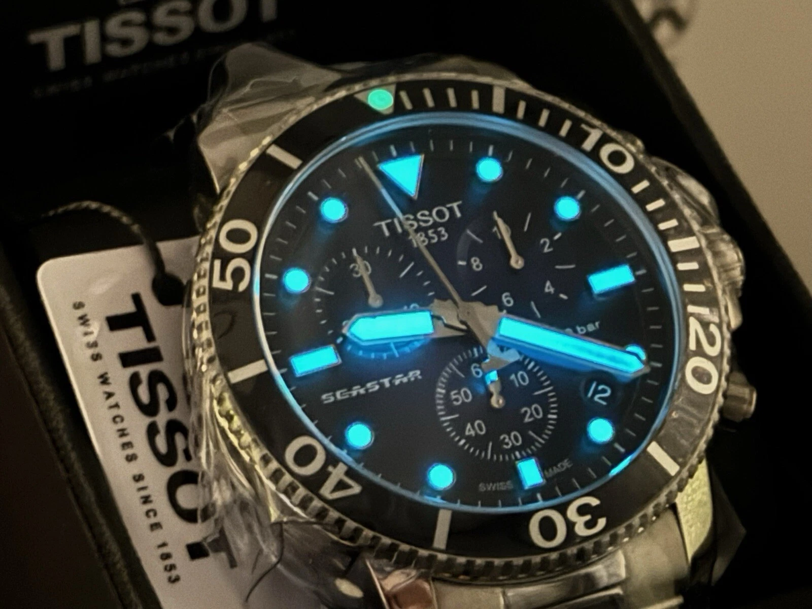 TISSOT Seastar 1000 Chronograph Blue Dial Men's Watch T120.417.11.041.01 image 6