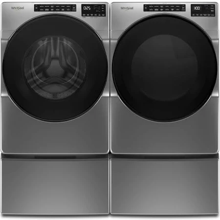 4.5 cu. ft. Front Load Washer with Steam, Quick Wash Cycle and Vibration Control Technology in Chrome Shadow image 4