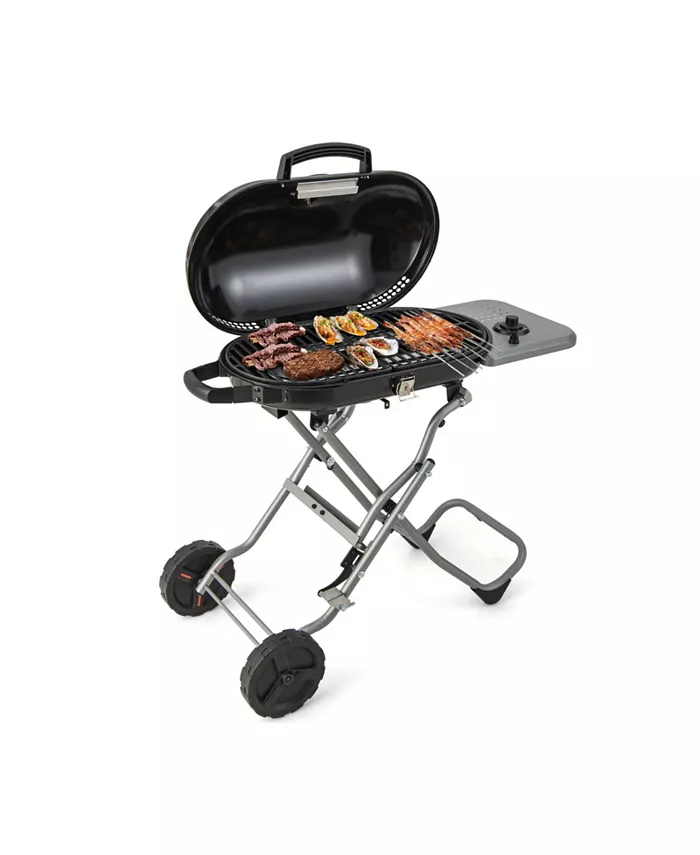 15000 BTU Portable Propane BBQ Grill with Wheels and Side Shelf Shipped and sold by Kuyotq image 1