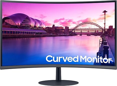 Samsung 27-Inch S39C Series FHD Curved Gaming Monitor, 75Hz, AMD FreeSync, Game Mode, Advanced Eye Comfort, Frameless Display, Built in Speakers, Slim Metal Stand, LS27C392EANXGO, Black image 2