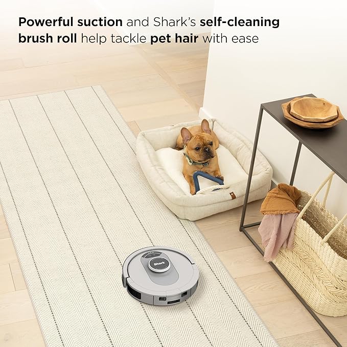 Shark AI Ultra Voice Control Robot Vacuum with Matrix Clean Navigation, Home Mapping, 60-Day Capacity, XL Self-Empty Base for Homes with Pets, Carpet & Hard Floors, Cool Grey image 6