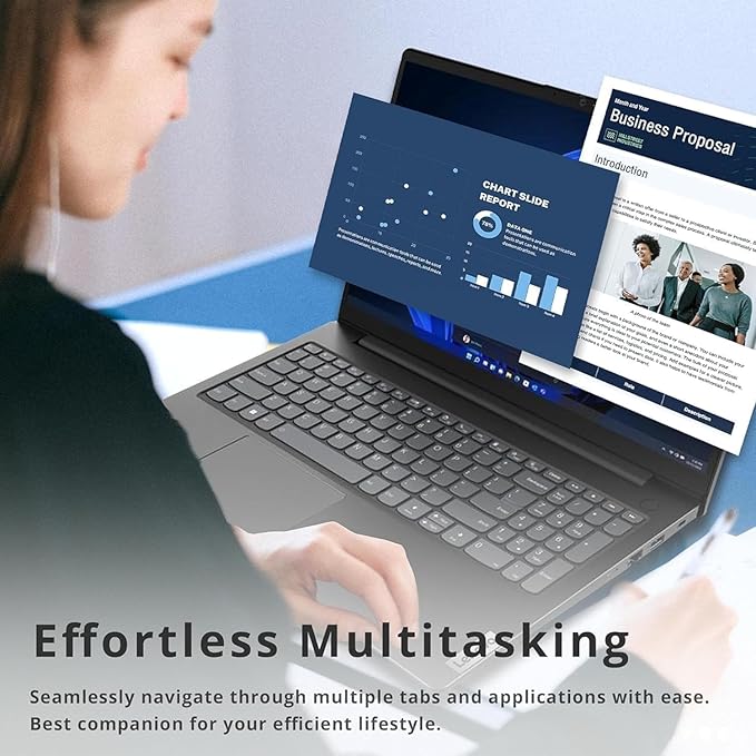 Lenovo 15.6" FHD Laptop Computer for Business and Student, Intel Dual Core Processor, 32GB DDR4 RAM, 1TB PCIe SSD, WiFi 6, BT 5.2, Type-C, HDMI, Numeric Keypad, Black, Windows 11 Pro, Wendbo Cable image 6