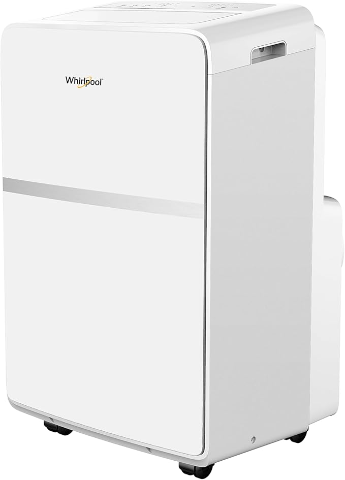 Whirlpool 10,000 BTU Portable Air Conditioner for Home with Dehumidifier, A/C Portable Air Conditioner for Apartment and Bedroom, 115V, AC for Small Rooms up to 275-Sq. Ft. with Remote in White image 1