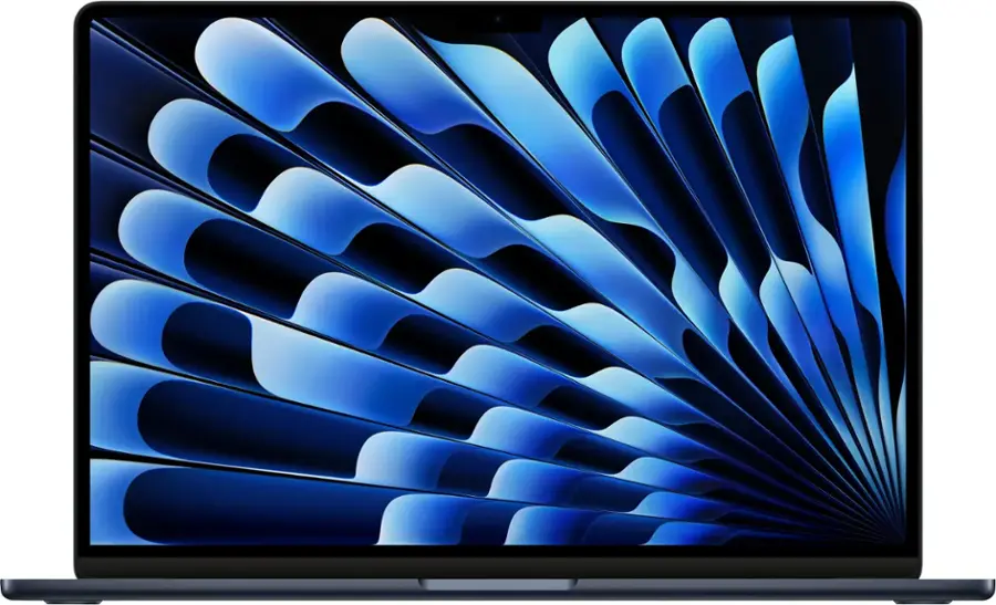 Apple - MacBook Air 15-inch Laptop - Apple M3 chip Built for Apple Intelligence - 16GB Memory - 256GB SSD - Midnight image 1