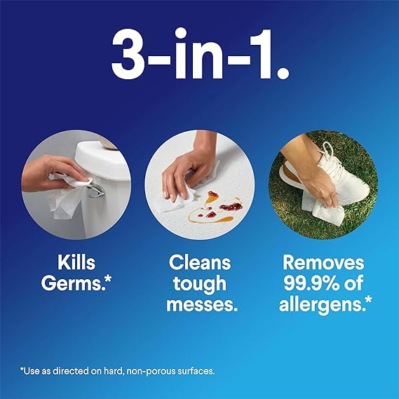 Clorox Disinfecting Wipes, Bleach Free, Household Essentials, Fresh Scent, Moisture Seal Lid, 75 Cleaning Wipes, Pack of 3 (New Packaging) image 4