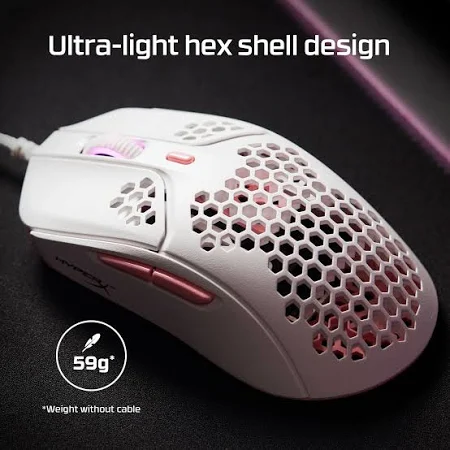 HyperX Pulsefire Haste Wired Gaming Mouse - White/Pink image 5