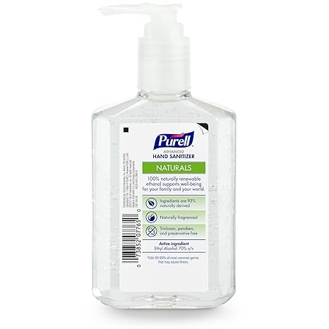 Purell Advanced Hand Sanitizer Naturals with Plant Based Alcohol, Citrus Scent, 8 fl oz Pump Bottle (Pack of 12) - 9626-12-CMR image 2