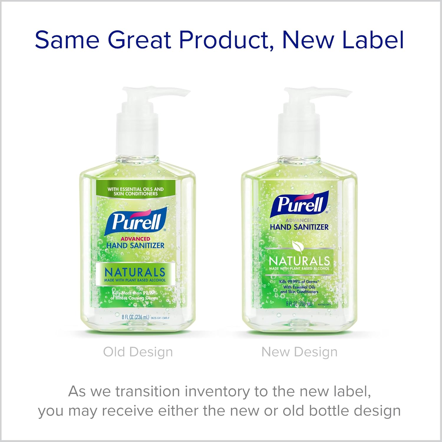 Purell Advanced Hand Sanitizer Naturals with Plant Based Alcohol, Citrus Scent, 8 fl oz Pump Bottle (Pack of 12) - 9626-12-CMR image 9