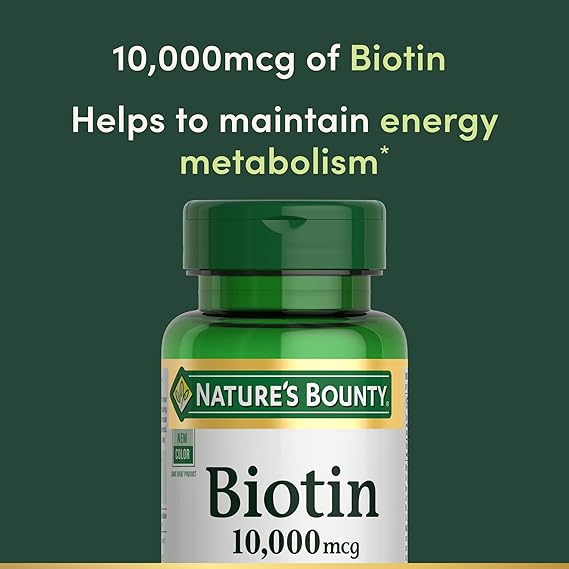 Nature's Bounty Biotin Hair Skin and Nails Vitamins, Supports Healthy Hair, Skin and Nails, 10,000 mcg, 120 Softgels (Pack of 1) image 3