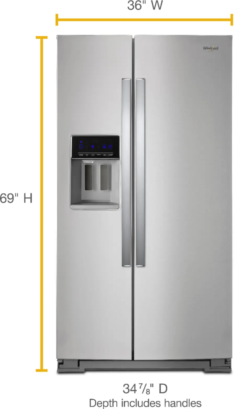 Whirlpool - 28.4 Cu. Ft. Side-by-Side Refrigerator with In-Door-Ice Storage - Fingerprint Resistant Stainless Steel image 7