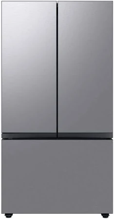 Bespoke 24 cu. ft. 3-Door French Door Smart Refrigerator with Beverage Center in Stainless Steel, Counter Depth image 1