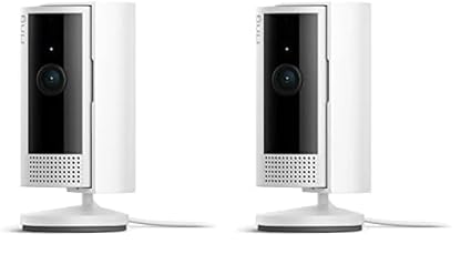 Ring Indoor Cam (2nd Gen) | latest generation, 2023 release | 1080p HD Video & Color Night Vision, Two-Way Talk, and Manual Audio & Video Privacy Cover | 2-pack, White image 2