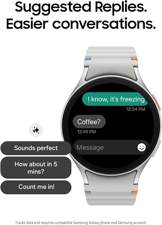Samsung Galaxy Watch 7 44mm Bluetooth AI Smartwatch w/Energy Score, Wellness Tips, Heart Rate Tracking, Sleep Monitor, Fitness Tracker, 2024, Silver [US Version, 1Yr Manufacturer Warranty] image 5