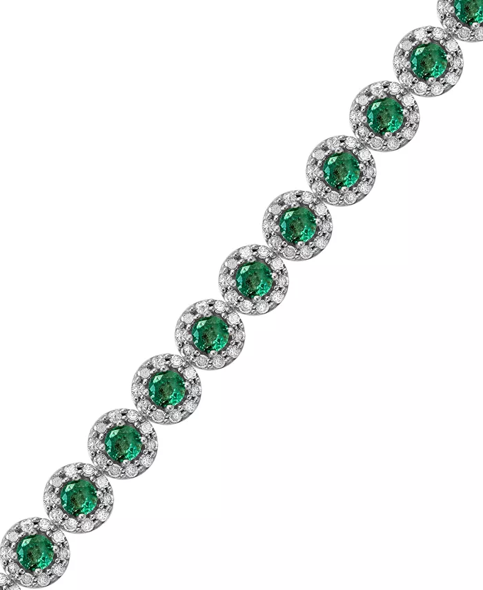 Sapphire (5-1/2 ct. t.w.) & Diamond (3 ct. t.w) Tennis Bracelet in 14k White Gold (Also in Ruby and Emerald) image 4