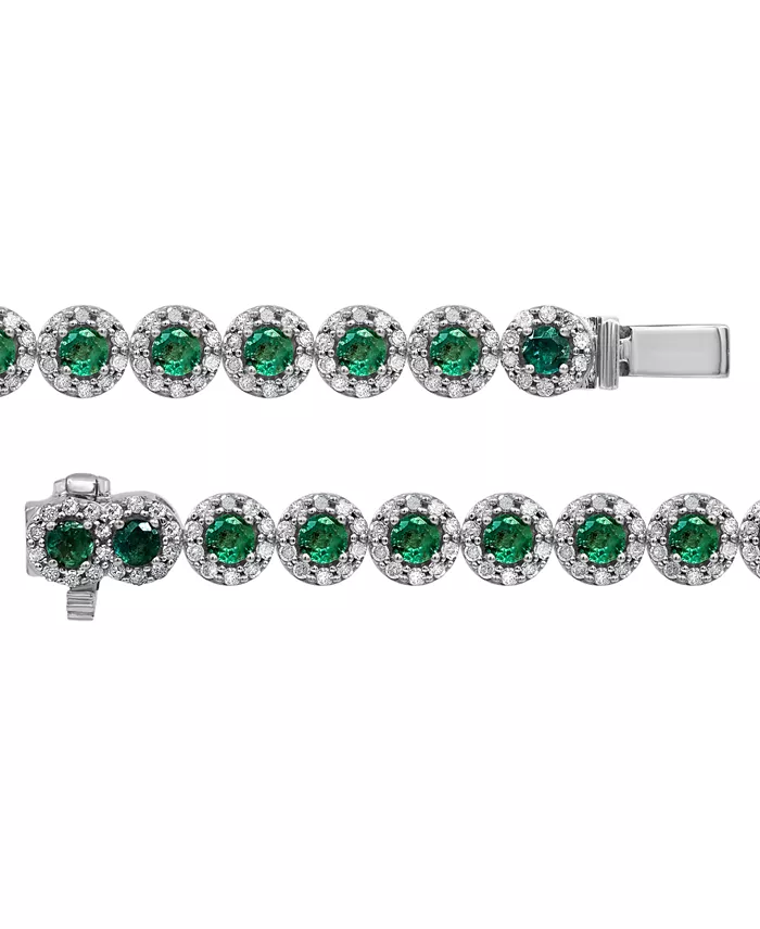 Sapphire (5-1/2 ct. t.w.) & Diamond (3 ct. t.w) Tennis Bracelet in 14k White Gold (Also in Ruby and Emerald) image 5