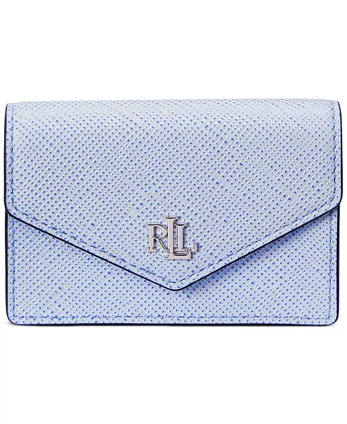 Textured Leather Small Flap Card Case image 2