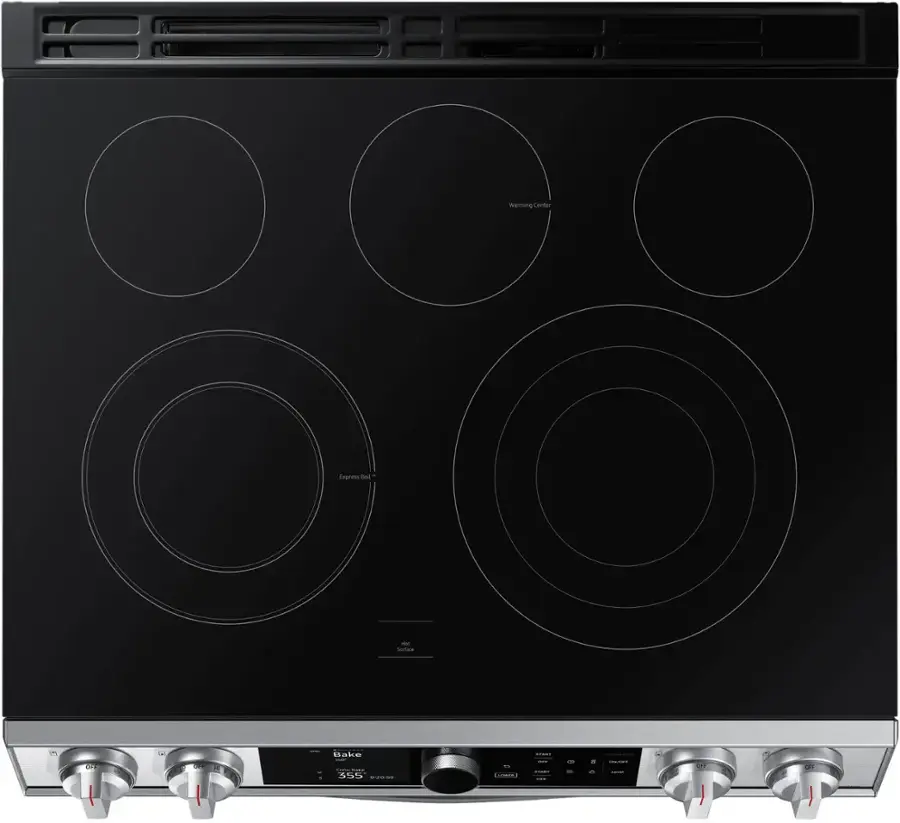 Samsung - 6.3 cu. ft. Flex Duo™ Front Control Slide-in Electric Range with Smart Dial, Air Fry & Wi-Fi - Stainless Steel image 5