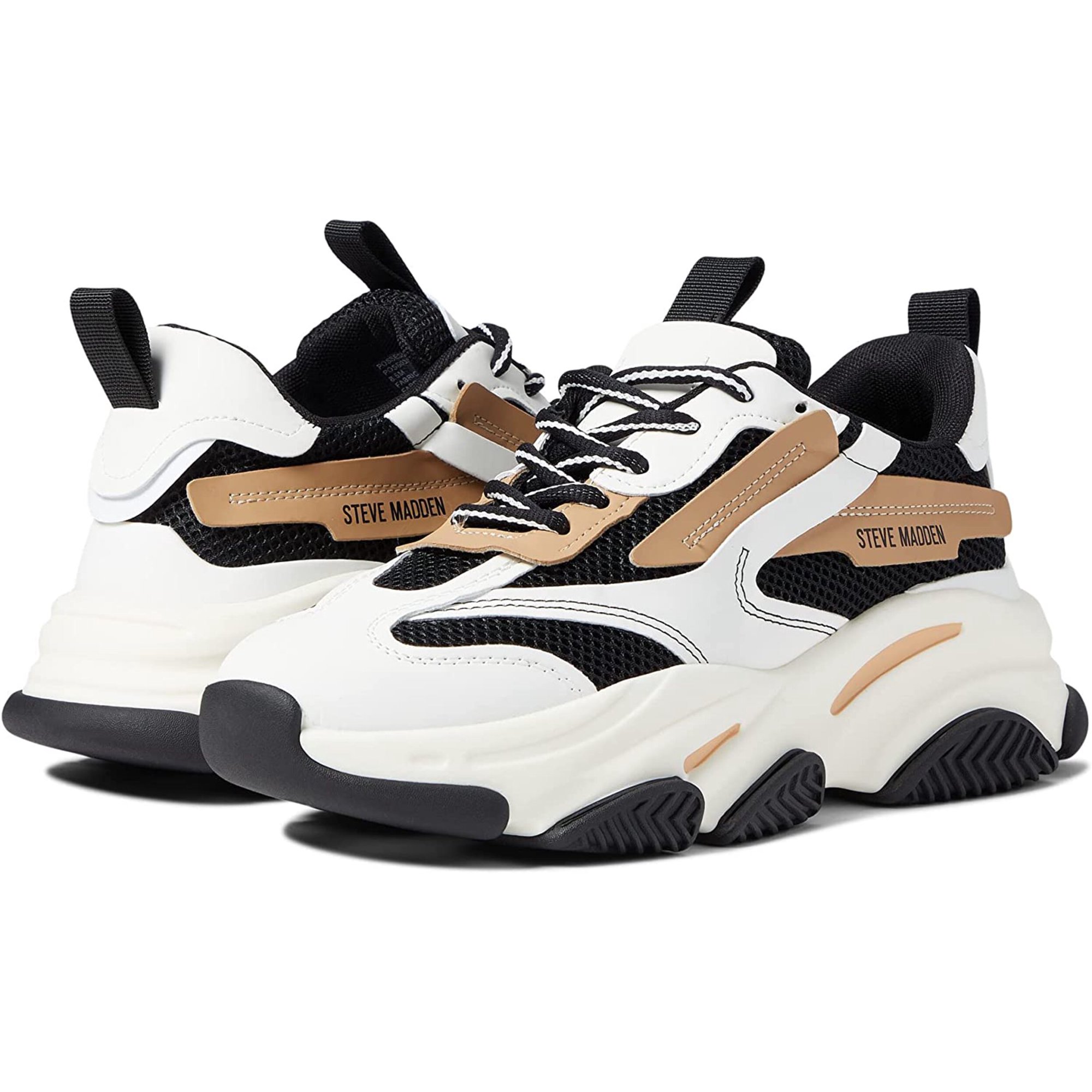 STEVE MADDEN POSSESSION Sneakers Black / Tan image 4
