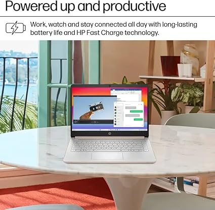 HP Business Student Laptop Computer - Windows 11 Pro & Microsoft Office Lifetime | 14 inch HD | AI-Powered, Long Batter Hr N-Serious Laptop| 16GB RAM, 128GB UFS, 256GB Extend Micro SD | Rose Gold image 6