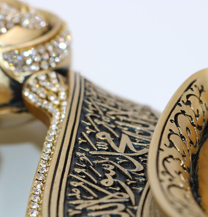 Islamic Table Decor | Lale Gul Tulip & Rose | Gold 240-2S Mini image 2
