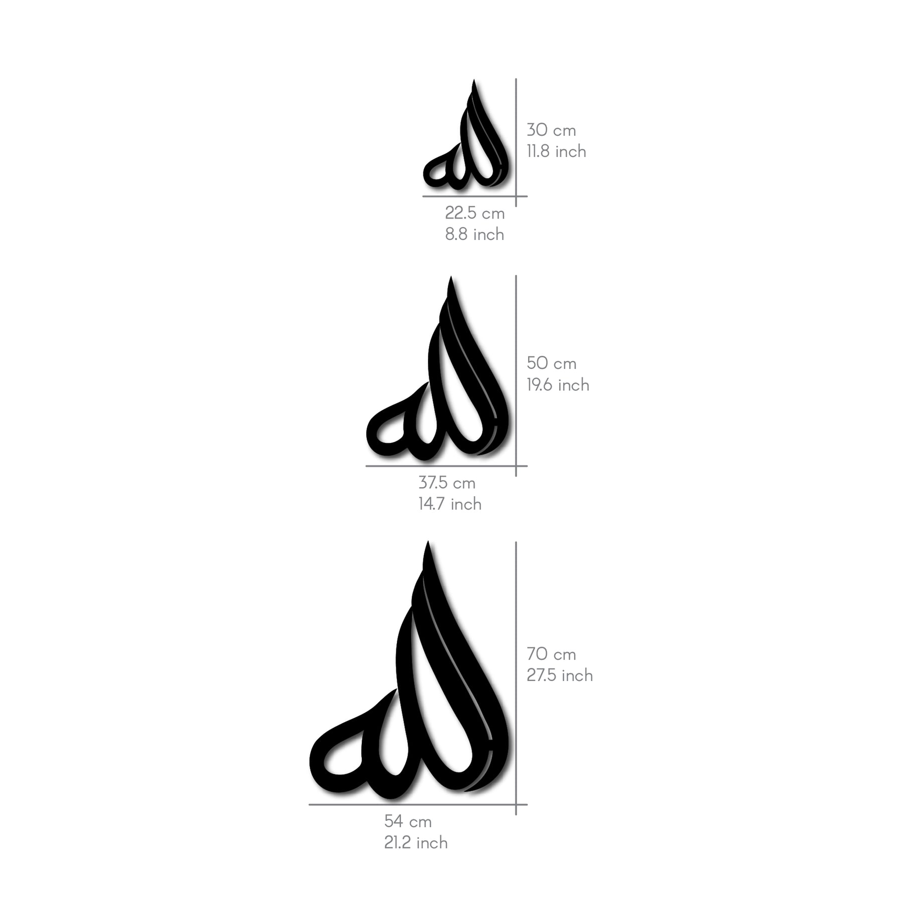 Allah (SWT) Arabic Calligraphy Wooden Islamic Wall Art image 16