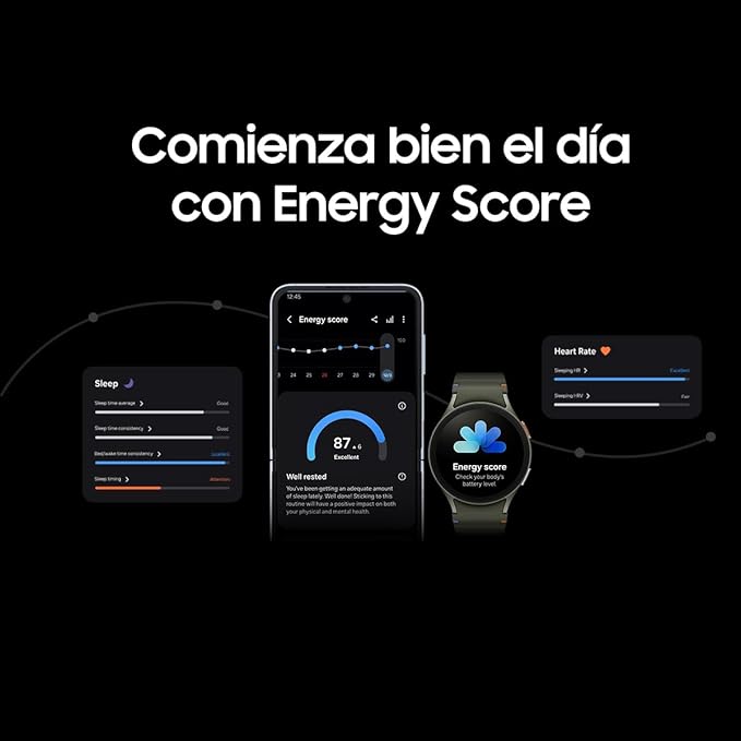 Samsung Galaxy Watch 7 (44mm) AI Smartwatch w/ 1.5" AMOLED, Wear OS 5, Wi-Fi, Bluetooth, Heart Rate, Sleep Apnea & GPS Fitness Tracker, International Model L310 (w/Fast Charger, Green) image 3