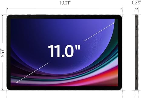 Samsung Galaxy Tab S9 11” 128GB WiFi 7 Android AI Tablet, Snapdragon 8 Gen 2 Processor, AMOLED Screen, Durable Design, S Pen Included, Long Battery Life, Auto Focus Camera, US Version, 2023, Graphite image 2