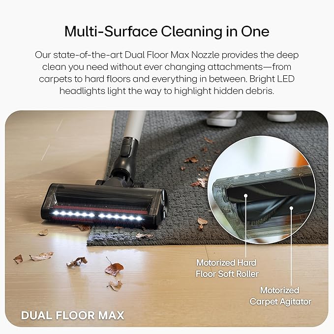 LG CordZero A925 – Cordless Stick Vacuum Cleaner, 120 Minute Runtime w/Extra Rechargeable Battery, Dual Floor Max 2024 Update, Lightweight, Cleans Carpet, Hardwood, Pet Hair, Portable Charging Stand image 2