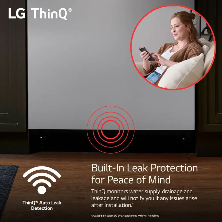 LG - 24" Top Control Smart Built-In Stainless Steel Tub Dishwasher with 3rd Rack, QuadWash Pro and 42dba - PrintProof Stainless steel image 6