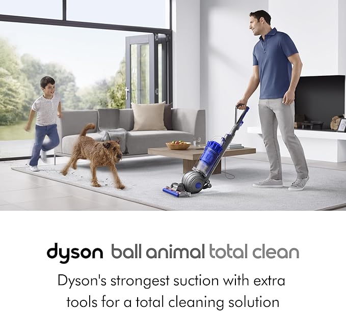 Dyson Ball Animal Total Clean Upright Vacuum, Iron/Blue image 2