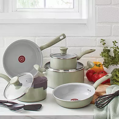 T-Fal Recycled Aluminum Ceramic 12-pc. Nonstick Cookware Set image 2