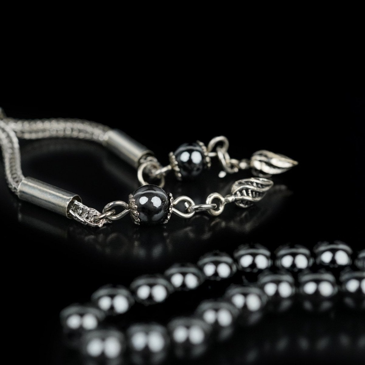 Muslim Prayer Beads | Hematite Stone Beads Islamic Rosary image 6
