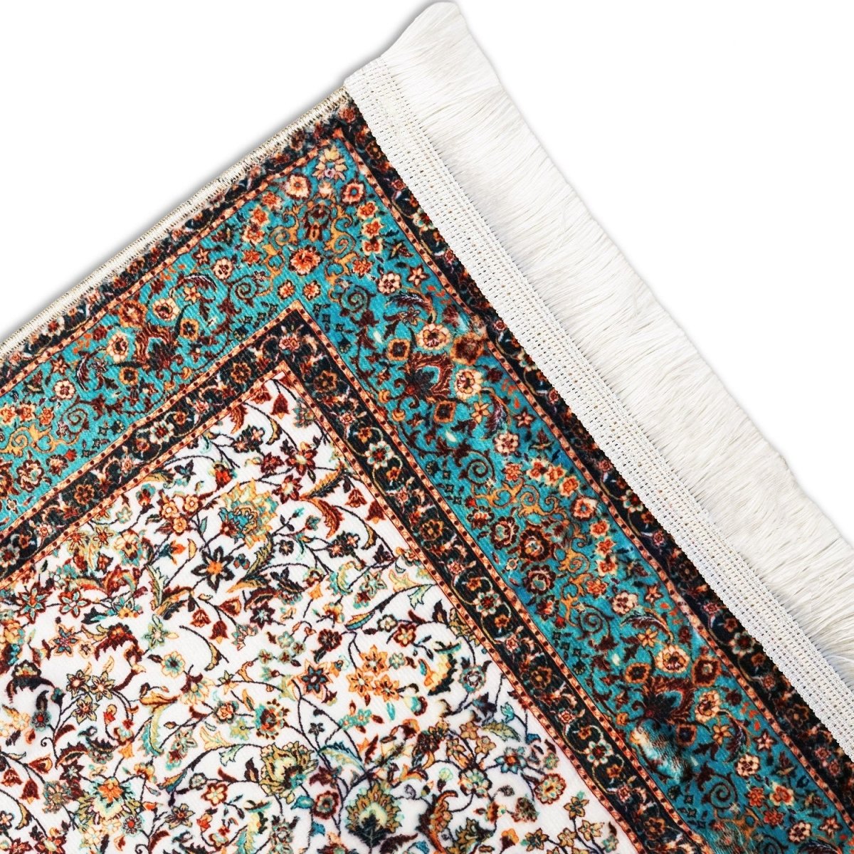 Islamic Prayer Rugs - Aqua & Beige Ornate Design image 5