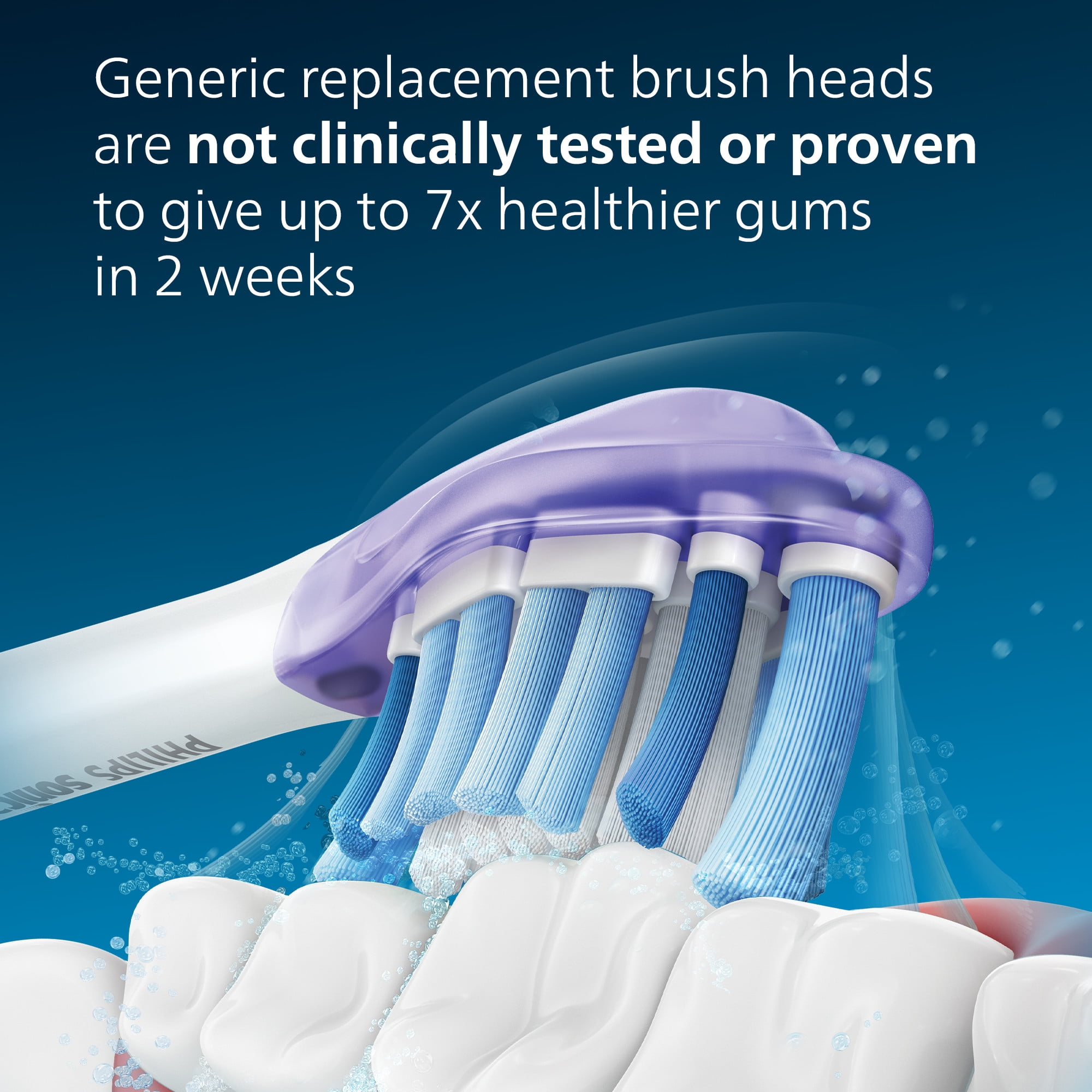 Philips Sonicare 2-In-1 Plaque Removal + Gum Care (G3) Replacement Toothbrush Heads, HX9054/65, Smart Recognition, White 4-pk image 6