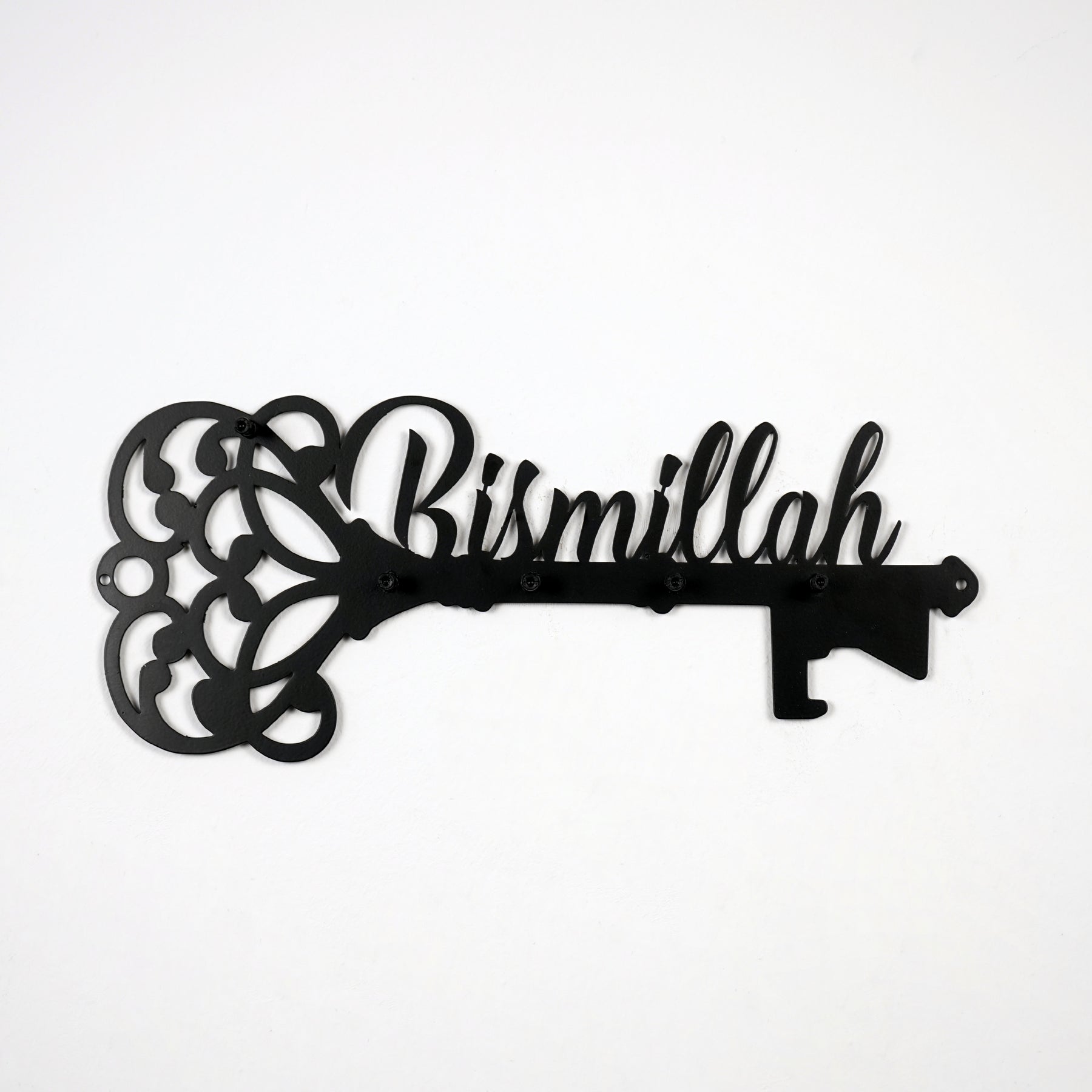 Bismillah Key Holder Latin Calligraphy Islamic Wall Art Decor image 9