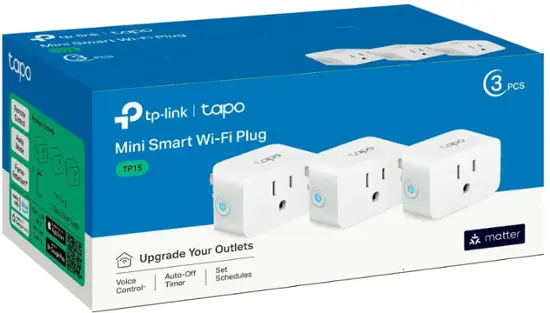 TP-Link - Tapo Smart Wi-Fi Plug Mini with Matter (3-pack) - White image 4