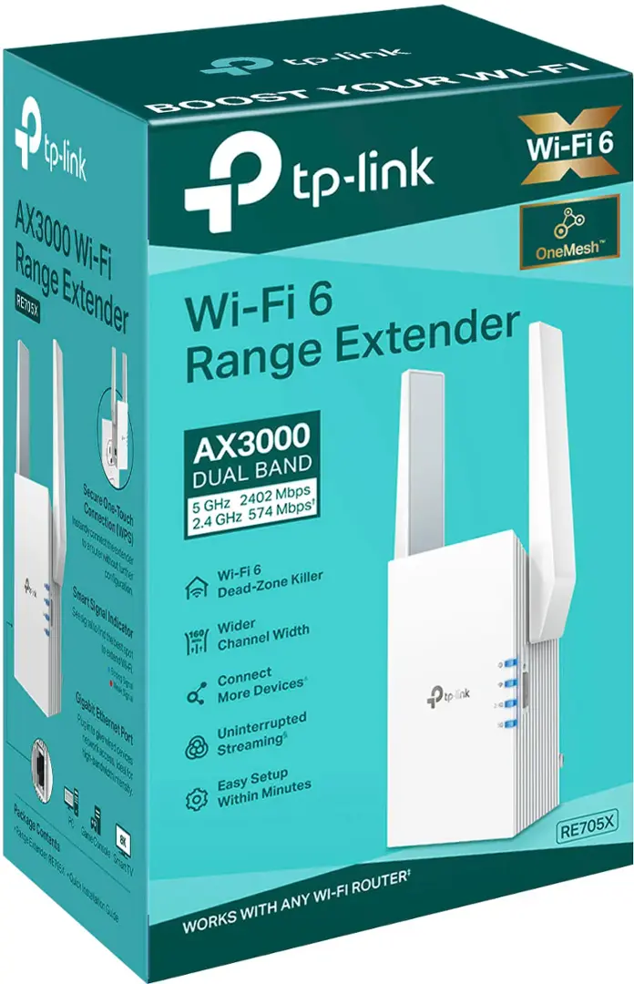 TP-Link - AX3000 Dual-Band Wi-Fi 6 Range Extender - White image 5